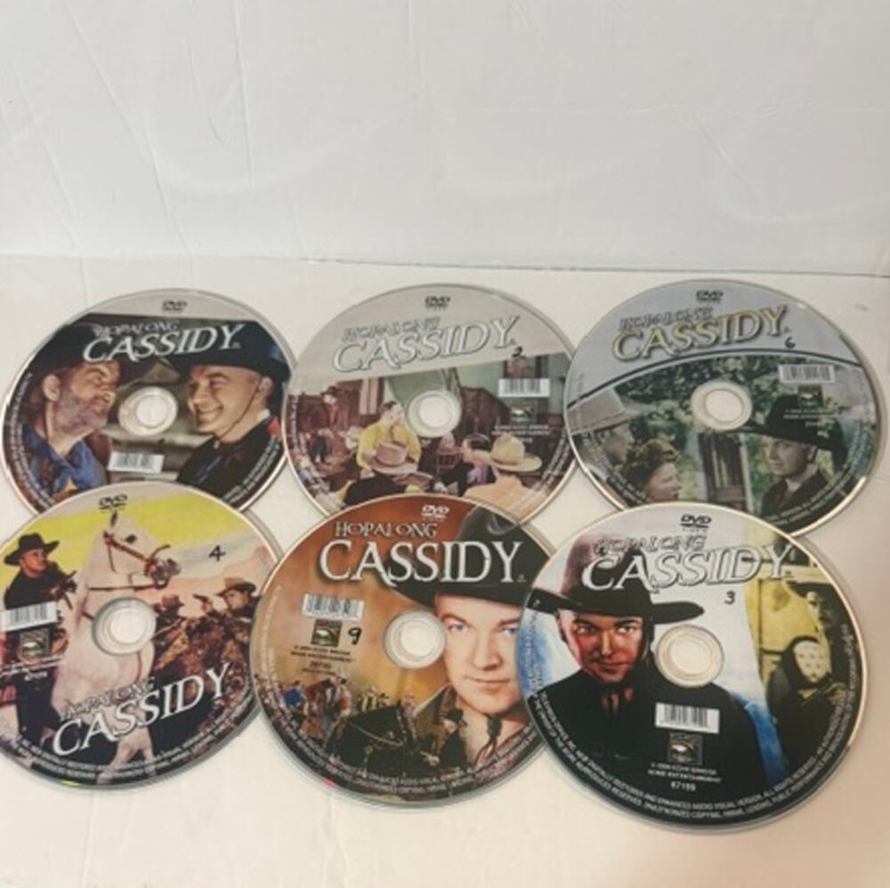 Hopalong Cassidy DVD Lot of 6 Classic Western Movies Disc Only William Boyd